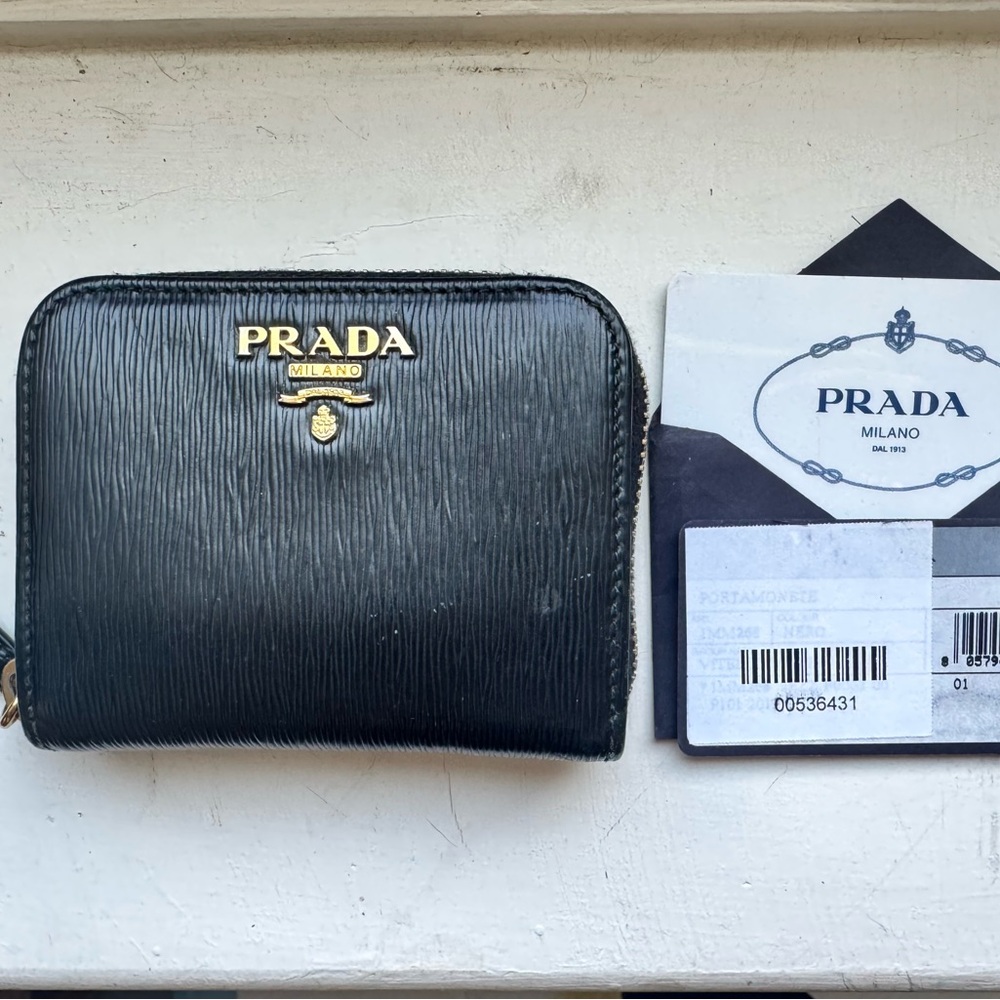 Authentic Prada Saffiano zip wallet